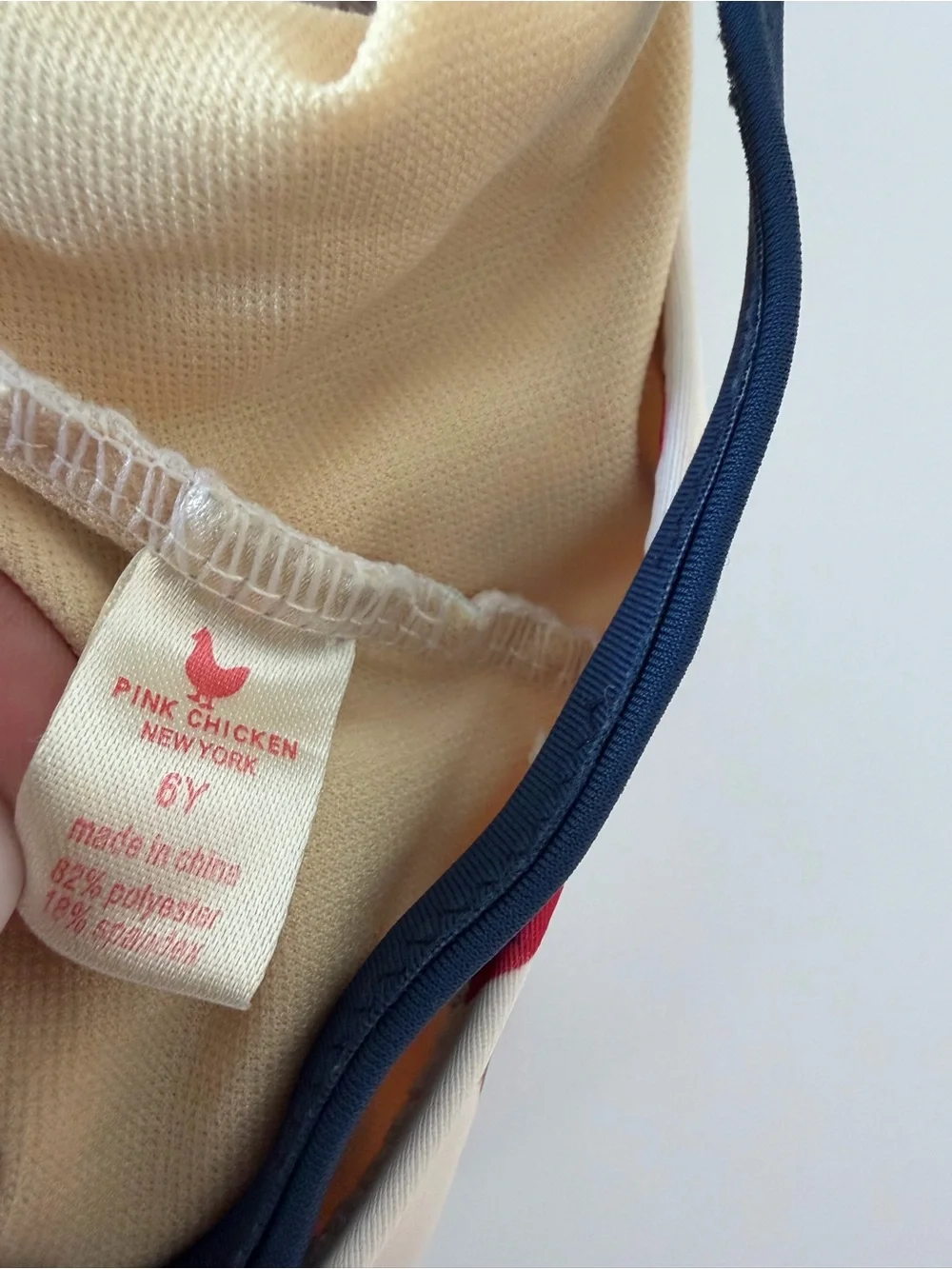 Pink Chicken Girls Strawberry Print Swim Top Size 6 Cute Summer Beach